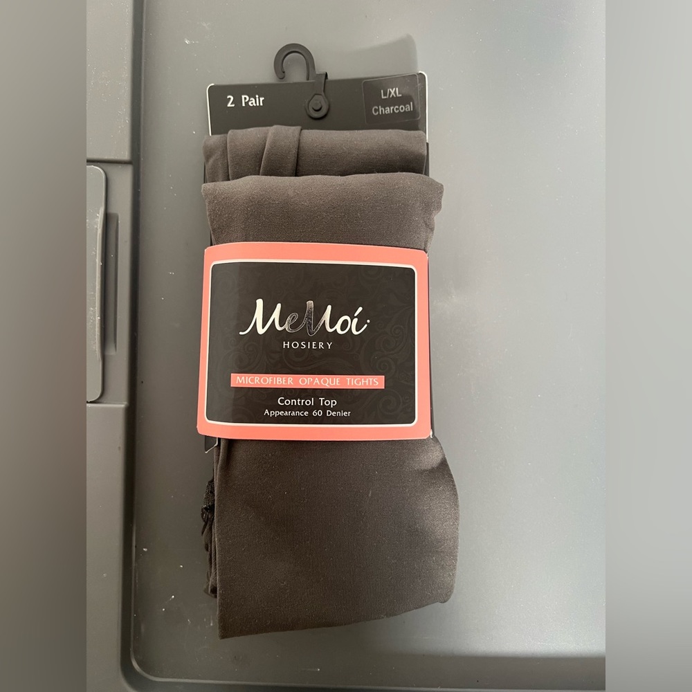 Memoi charcoal grey tights size L/XL